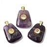 Natural Banded Amethyst Pendants G-C282-03K-1