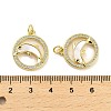 Brass Micro Pave Clear Cubic Zirconia Pendants KK-K365-01G-03-3