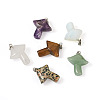 12Pcs 6 Style Natural & Synthetic Gemstone Pendants G-YS0001-12-2