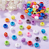 100Pcs Pearlized UV Plating Opaque Acrylic European Beads SACR-TA0001-77B-5