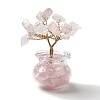 Natural Rose Quartz Chips Tree Decorations DJEW-Z007-02A-1