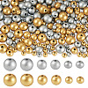 220Pcs Spray Painted Round Natural Schima Wood Beads WOOD-TA0003-03-1
