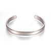 Tarnish Resistant 304 Stainless Steel Cuff Bangles LS-STAS-I110-10-8mm-P-1
