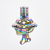Plated Alloy Bead Cage Pendants PALLOY-S119-071-1