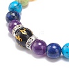 6Pcs 6 Style Natural & Synthetic Mixed Gemstone Beaded Stretch Bracelets Set BJEW-JB08824-4