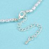 Resin Pearl Beaed Bowknot Pendant Necklaces for Women NJEW-K386-02A-P-4