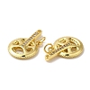 Rack Plating Brass Micro Pave Cubic Zirconia Pendants KK-C030-13G-2