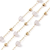 Natural Rose Quartz Square Beaded Chains AJEW-SZ0002-43F-1