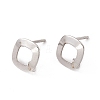 Non-Tarnish 201 Stainless Steel Stud Earring Findings STAS-G266-16P-1