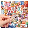 50Pcs Knitted Crochet Theme PVC Waterproof Sticker Labels PW-WG79226-01-4