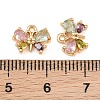 Brass Micro Pave Colorful Cubic Zirconia Charms CU-CBA804C-21G-3