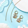Abalone Shell Pendant Necklace & Hoop Earrings with Shell Pearl & Natural Freshwater Pearls SJEW-JS01379-01-1