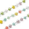 Glass Round Beaded Chains CHS-A015-01P-03-1