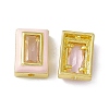 Rack Plating Brass Rectangle Beads KK-C007-14G-04-3