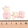 Flocking Opaque Resin Pendants RESI-P053-04C-P-3
