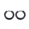 304 Stainless Steel Huggie Hoop Earrings LS-EJEW-F111-18mm-B-1