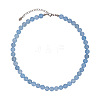 Round Synthetic Stone Beaded Necklaces for Women UZ5669-3-2