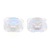 Electroplate Transparent Glass Beads GLAA-T022-03-B01-2