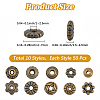 500Pcs 10 Styles Tibetan Style Beads TIBEB-PA0001-12-2