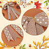 Polka Dot Pattern Linen Bowknot Ornament DIY-WH0248-343-4