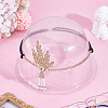 1Pc Zinc Alloy Rhinestone Headbands OHAR-HY0001-03G-2