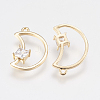 Brass Micro Pave Cubic Zirconia Charms LS-KK-A144-017G-2