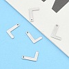 Tarnish Resistant 304 Stainless Steel Letter Charms LS-STAS-O072-L-6