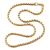 304 Stainless Steel Box Chain Necklaces for Unisex NJEW-K305-02B-G-4