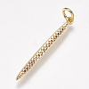 Brass Micro Pave Cubic Zirconia Pendants ZIRC-K074-15-01G-2