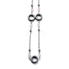 304 Stainless Steel Beaded Necklaces NJEW-H210-B-P-3