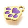 304 Stainless Steel Enamel Charms STAS-L022-466G-04-2