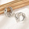 Brass Hoop Earrings for Women LS-EJEW-U041-09P-3