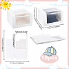 Foldable Cardboard Gift Cap Storage Boxes with Clear PVC Window CON-WH0099-66E-2