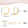 BENECREAT 40Pcs Brass Leverback Earring Findings KK-BC0013-03G-2