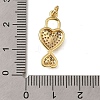Rack Plating Brass Micro Pave Cubic Zirconia Pendants ZIRC-F142-12F-G-3