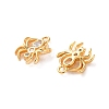 Brass Micro Pave Clear Cubic Zirconia Pendants KK-L221-022G-2