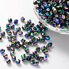 Bicone AB Color Plated Eco-Friendly Transparent Acrylic Beads X-TACR-A003-4mm-45-1
