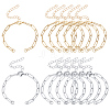 20Pcs 2 Colors 304 Stainless Steel Paperclip Chains Bracelet Making AJEW-ME0001-06-1