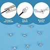 925 Sterling Silver Bead Tips with Suede Fabric Square Silver Polishing Cloth FIND-BC0013-10C-4