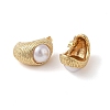 304 Stainless Steel ABS Imitation Pearl Stud Earrings for Women EJEW-B048-01G-01-2