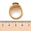 Oval Natural Tiger Eye Finger Rings RJEW-Q007-06G-5