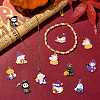 40Pcs 10 Styles Halloween Theme Alloy Enamel Pendants ENAM-CJ0004-77-6