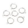 201 Stainless Steel Huggie Hoop Earring Findings STAS-P283-01D-S-3