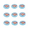 Chinese Style Alloy Enamel Beads ENAM-P160-12A-S-2