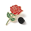 Rose Flower Enamel Pins JEWB-F045-02G-3