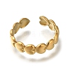 Heart 304 Stainless Steel Open Cuff Ring for Women RJEW-F161-02G-21-2