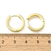 Brass Clear Cubic Zirconia Hoop Earrings EJEW-M047-19G-5