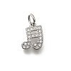 Brass Micro Pave Cubic Zirconia Charms KK-P295-50P-1