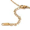 304 Stainless Steel Crystal Rhinestone Seahorse & Starfish Pendant Rope Chain Necklaces for Women STAS-Z101-08G-3