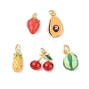 Rack Plating Brass Enamel Pendants KK-G507-04B-G-1